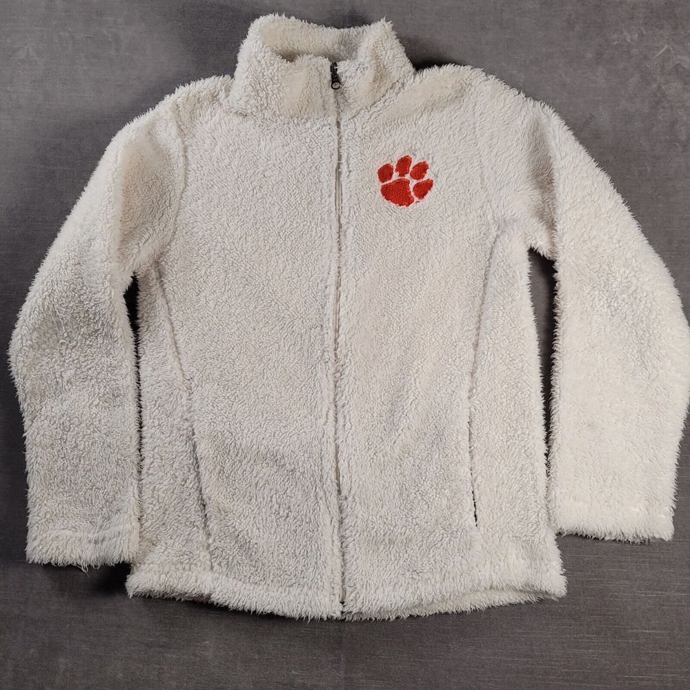 Clemson‎ Tigers Sherpa Mock Neck Full Zip With Jacket Womens Size Small